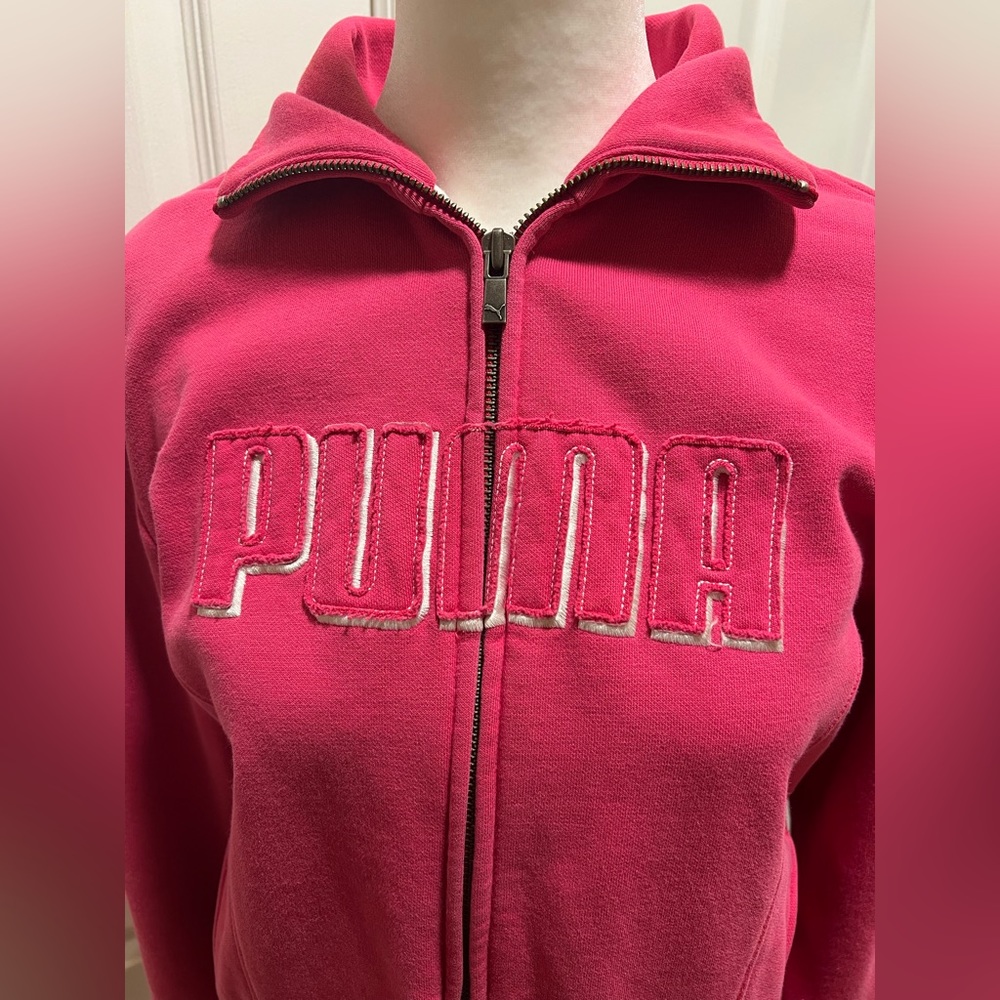 Puma, L, women’s pink zip up jacket - Picture 4 of 4